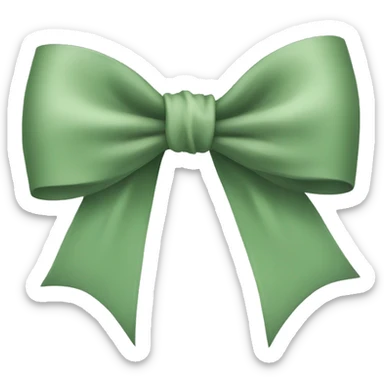 sage green bow sticker