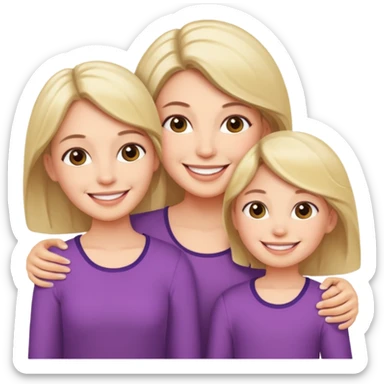 A mum and her two daughters sticker