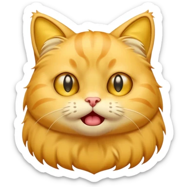 yellow cat (looks like this 😸😺🐱) crying loudly (like this 😭) sticker