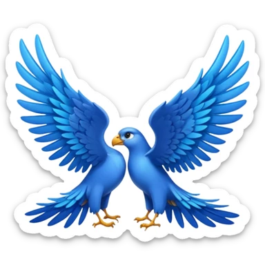 2 blue wings 🪽 left side an md right side sticker