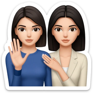 kendall jenner gibt einer anderen Frau die Hand sticker
