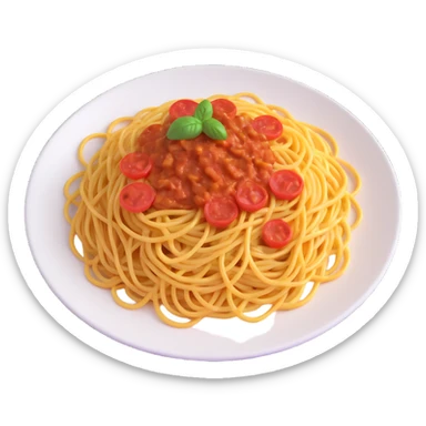 a plate of spaghetti sticker