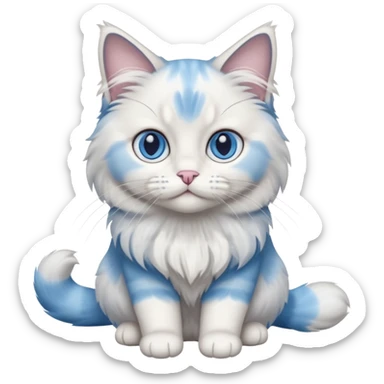 Full body Blue white ragdoll cat  sticker