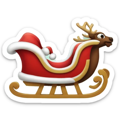 Santa's-sleigh sticker