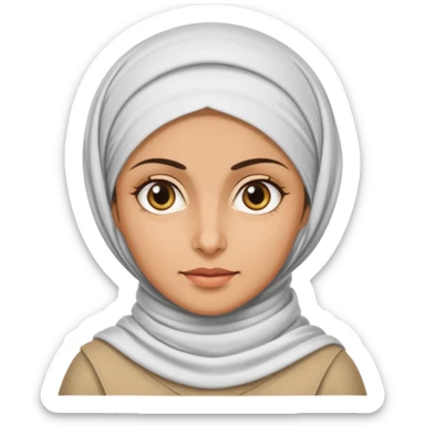 Portrait of a female Iranian civilian with a neutral expression 1980 sticker