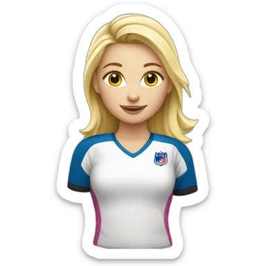 Blond Girl hockey player sticker