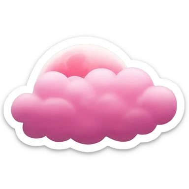 Pink cloud pink moon sticker
