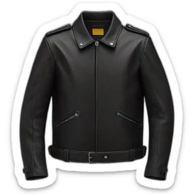 Veste en cuir noir sticker