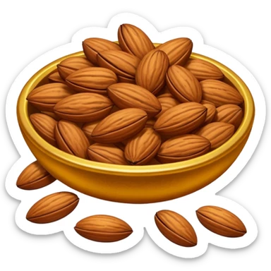 roasted almonds from christmas market sticker