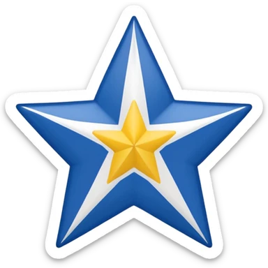 Create emoji bandeira do Pará Red background, wide white diagonal stripe top-left to bottom-right, blue five-pointed star centered on the stripe. Clean and symmetrical. sticker