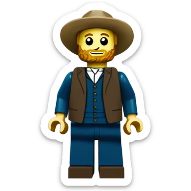 vincent van gogh lego full body sticker