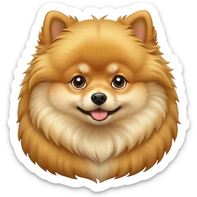 Pomeranian small golden sticker