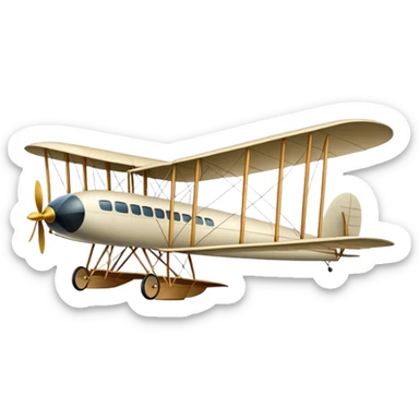 1900 Wright flyer airliner flying for the first time observation deck for passengers long quadruple winged  sticker