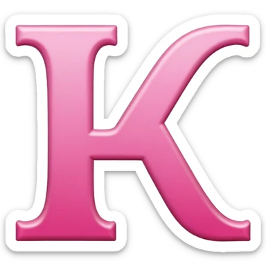 Pink, romantic, refined, fancy, letter of the alphabet sticker