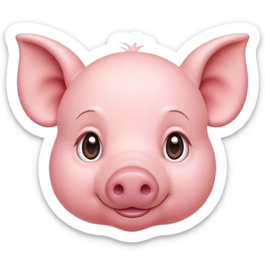 Cinematic Noble Piglet Portrait Emoji, Poised and regal, with a tiny, delicate build and a soft, smooth rosy-pink hide, deep-set soulful beady eyes, Simplified yet sharp and sophisticated features, highly detailed, glowing with a gentle, dignified glow, high shine, intelligent and endearing, stylized with an air of miniature nobility, focused and attentive, soft glowing outline, capturing the essence of a watchful and confident little piglet, so majestic it feels as though it could scamper out of the screen with effortless authority! sticker