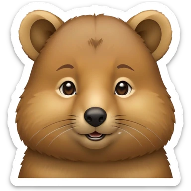 cinematic-noble-quokka-portrait-emoji,-poised-and-regal,-with-a-compact,-endearing-build-and-a-smooth,-well-groomed-brown-fur-that-glows-with-a-hint-of-golden-warmth,-deep-set-soulful-eyes-radiating-kindness,-simplified-yet-sharp sticker