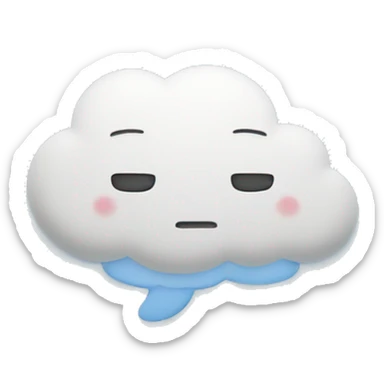 sad speech bubble in form of a cloud sticker
