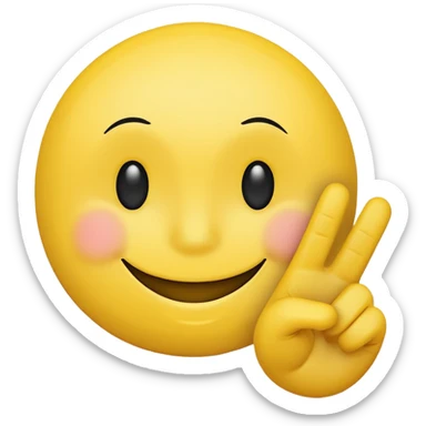 playful yellow smiley with exaggerated loser sign right hand forming 'L' on forehead teasing expression sticker