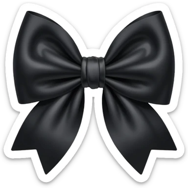 black bow emoji sticker