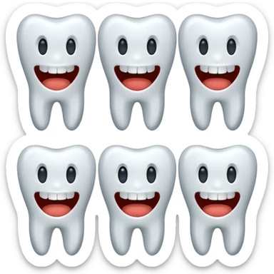 Teeth with clip sticker