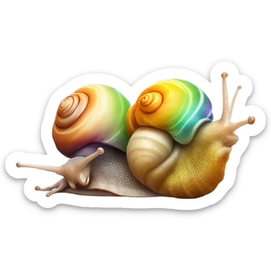 Two snails that are best friends  sticker