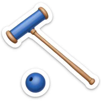 create a blue croquet mallet sticker