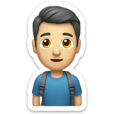 un hombre haciendo gestos de peligro sticker