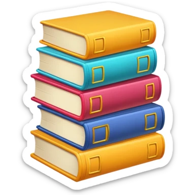 a stack of objects like books or blocks simple emoji style sticker