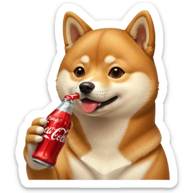 Shiba Jasper Coca Cola  sticker