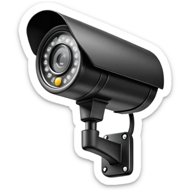 security surveillance CCTV camera mounted on wall sticker