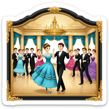 Invitation to the ball sticker