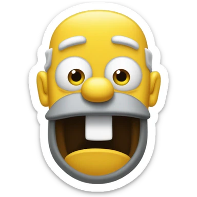 Homer qui fais des pompe sticker