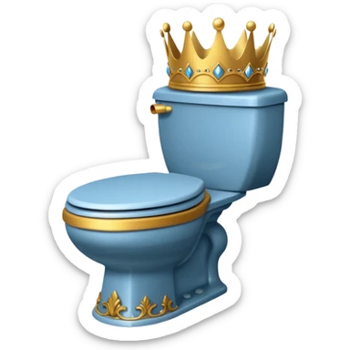 skibidi toilet with a crown sticker