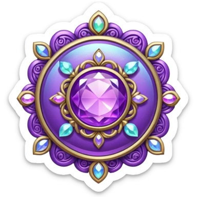 glitter purple amulet sticker
