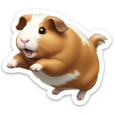 Guineapig jumping sticker