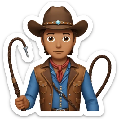 Give this emoji 🤠 a whip sticker
