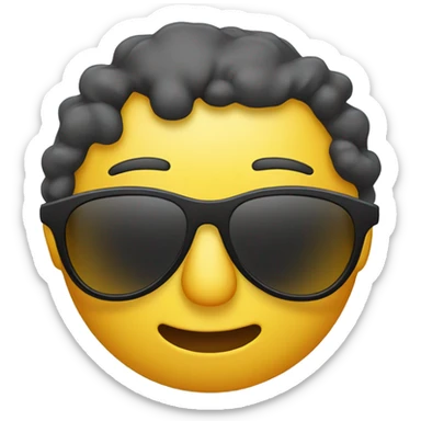 Melty face with sunglasses  sticker