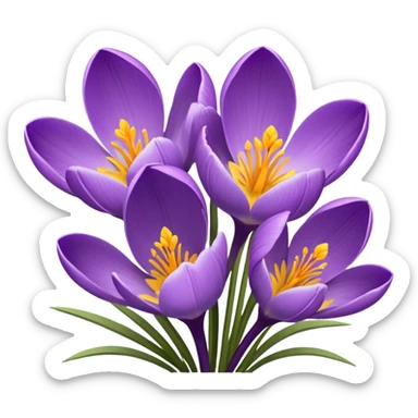 crocus flowers sticker