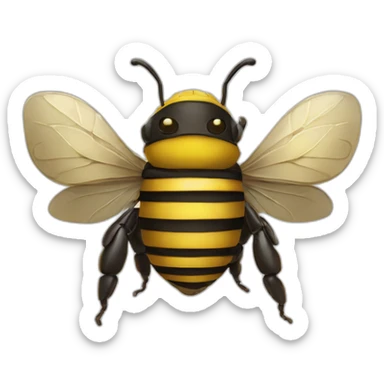 Bee in Roman helmet sticker