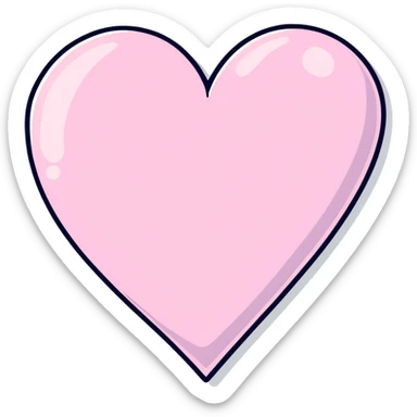 gorgeous heart with shimmer effect sticker