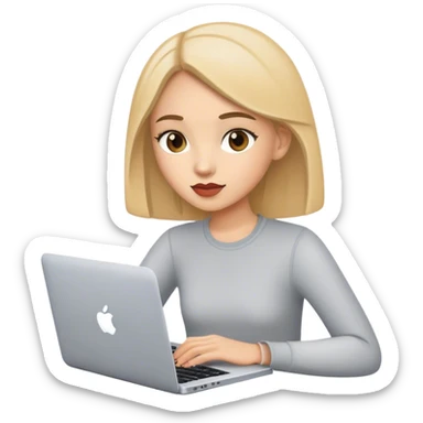 smm girl with mac book sticker