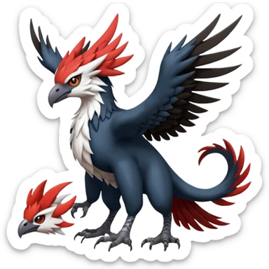 Trico-Gryphon-Braviary-Yveltal-Darkrai-Latias-Nargacuga-Silvally-fusion-creature (full body) sticker