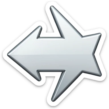 Direction arrow pointing left sticker