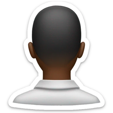the back of a african males head sticker