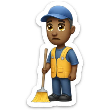 sad janitor sticker