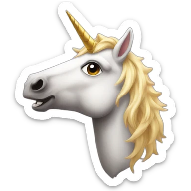 unhealthy unicorn sticker