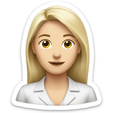 Three Caucasian female coworkers  sticker