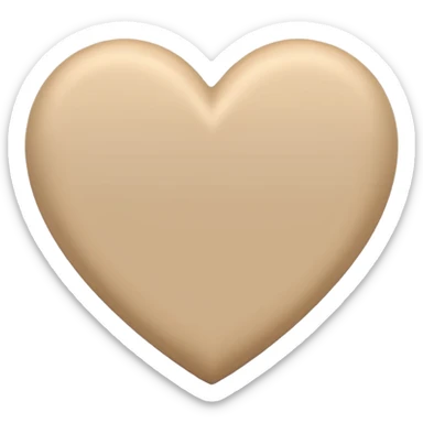 beige heart sticker