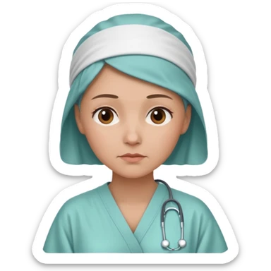 I want an emoji of a woman with cancer thinking sticker