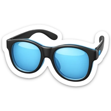 Create a high-quality 3D render that transforms the emojis 👓 into 3D objects. Pixar-style, 

 sticker